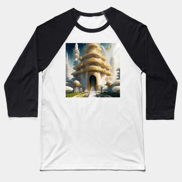 The Empress' Swirling Gardens Space Metropolis The Temple of Truth Is White Baseball T-Shirt by entwithanaxe